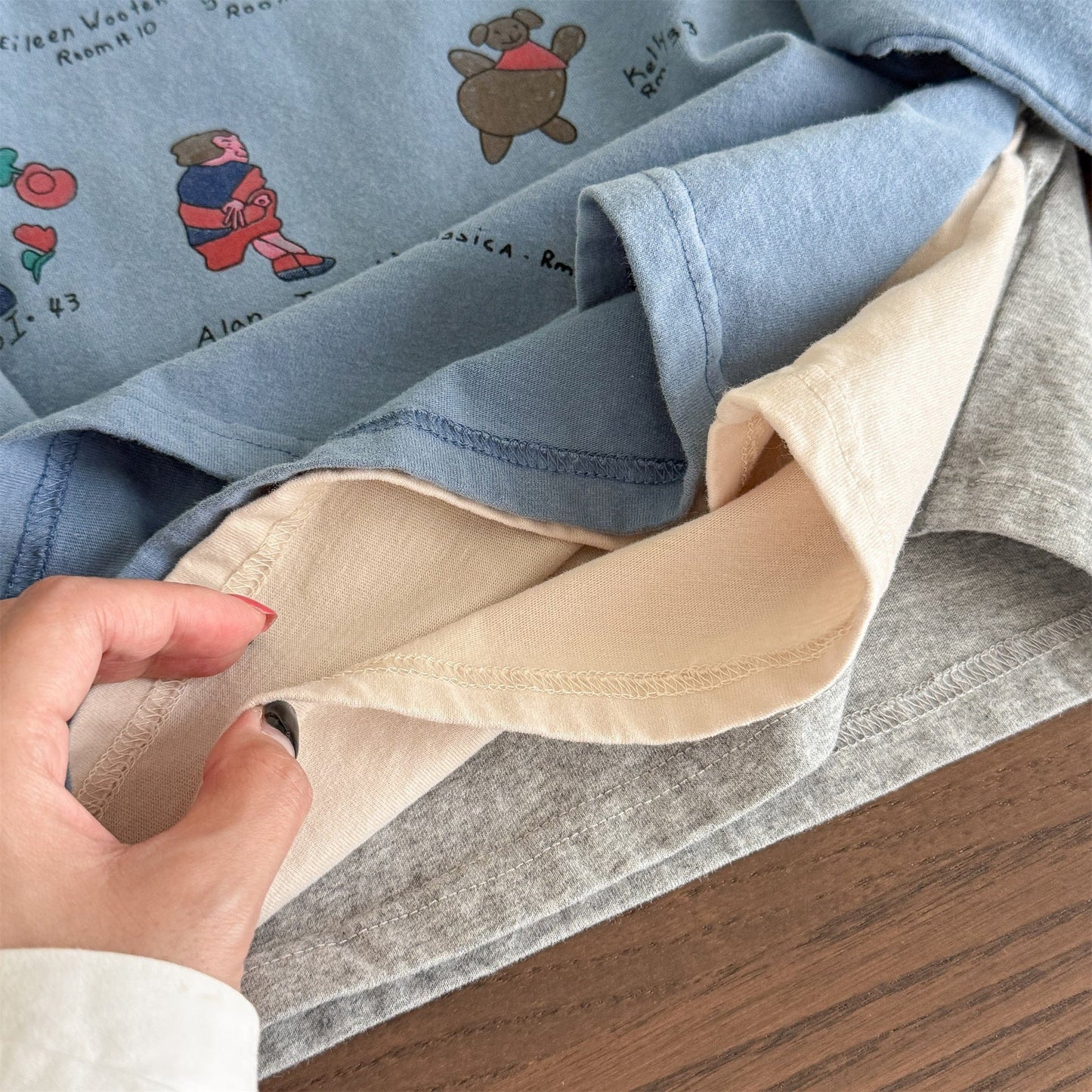 長袖Tシャツ イラストプリント長袖Tシャツ スウェット【mh0010807】