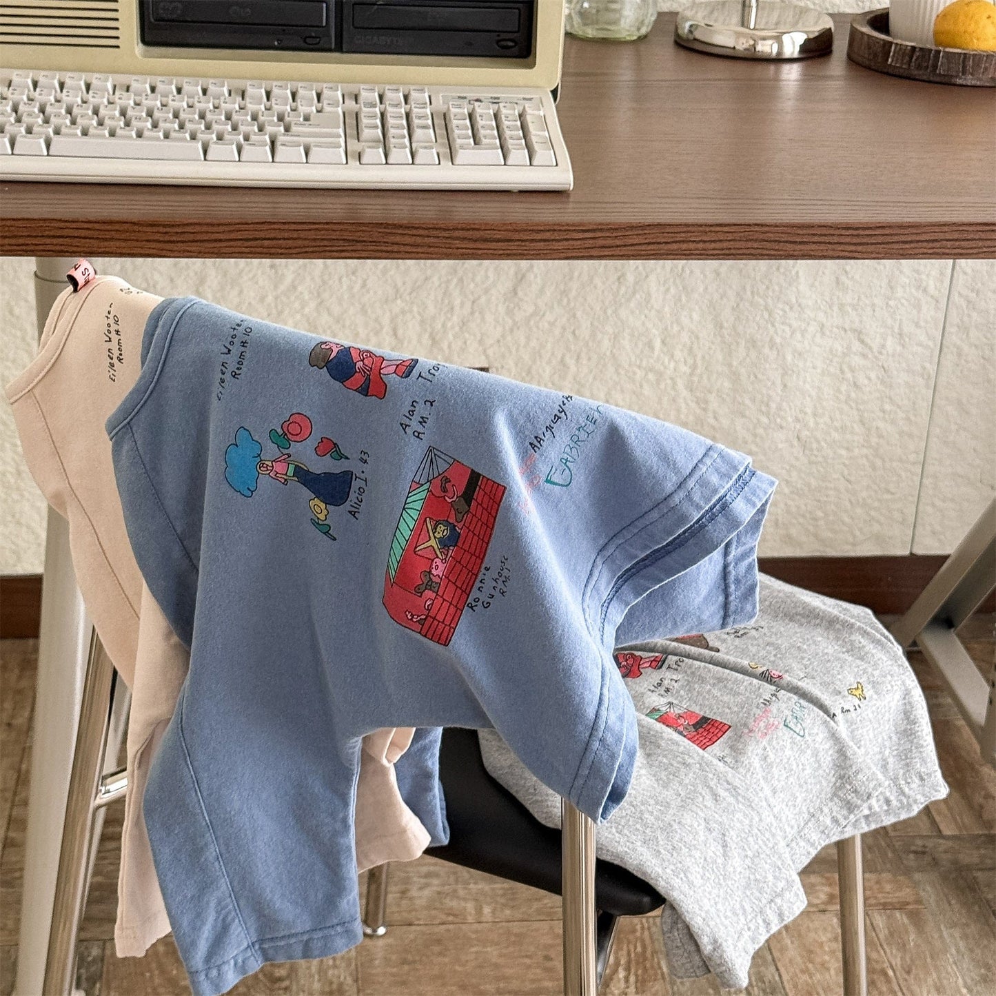 長袖Tシャツ イラストプリント長袖Tシャツ スウェット【mh0010807】