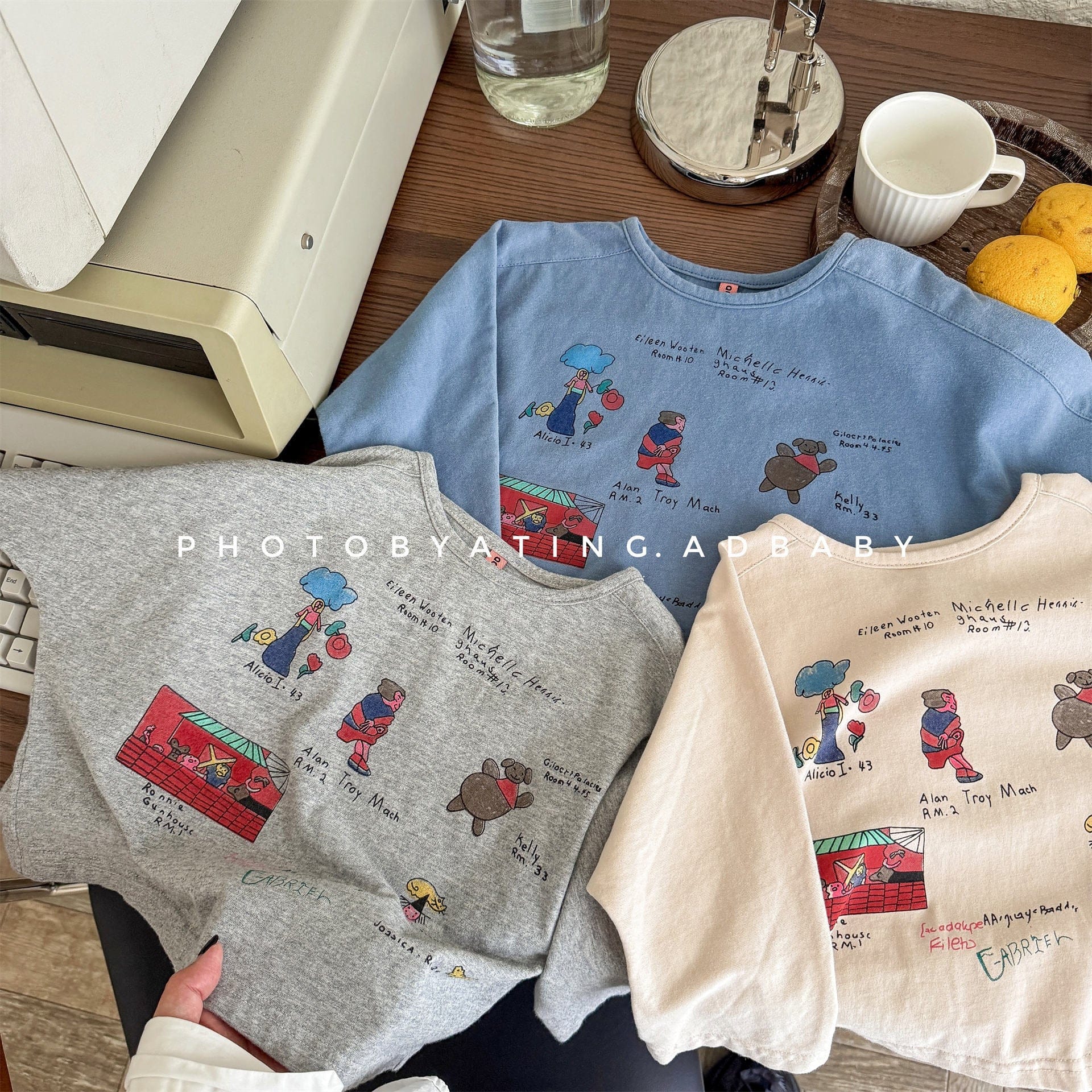 長袖Tシャツ イラストプリント長袖Tシャツ スウェット【mh0010807】