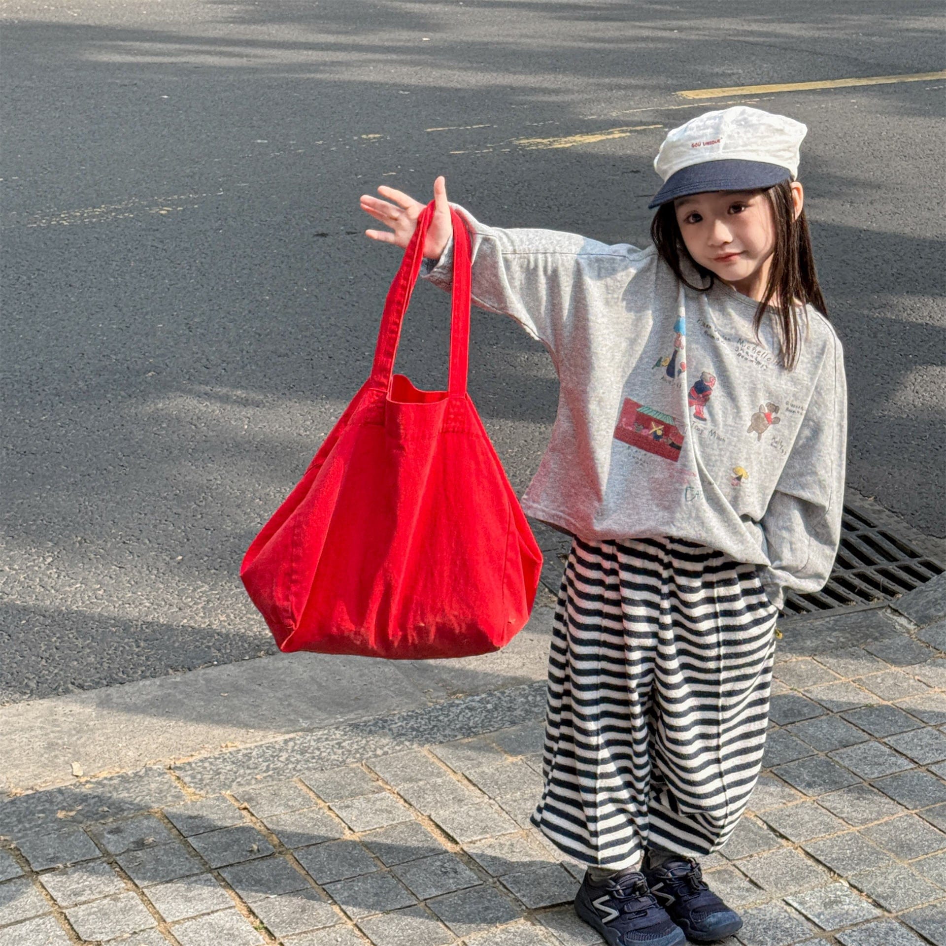 長袖Tシャツ イラストプリント長袖Tシャツ スウェット【mh0010807】