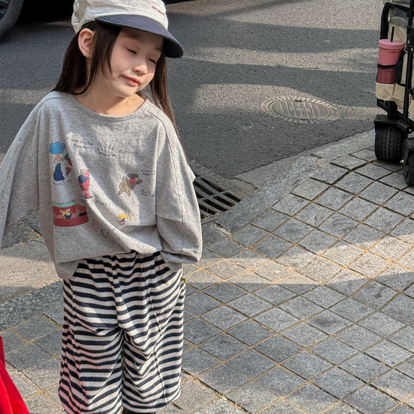 長袖Tシャツ イラストプリント長袖Tシャツ スウェット【mh0010807】