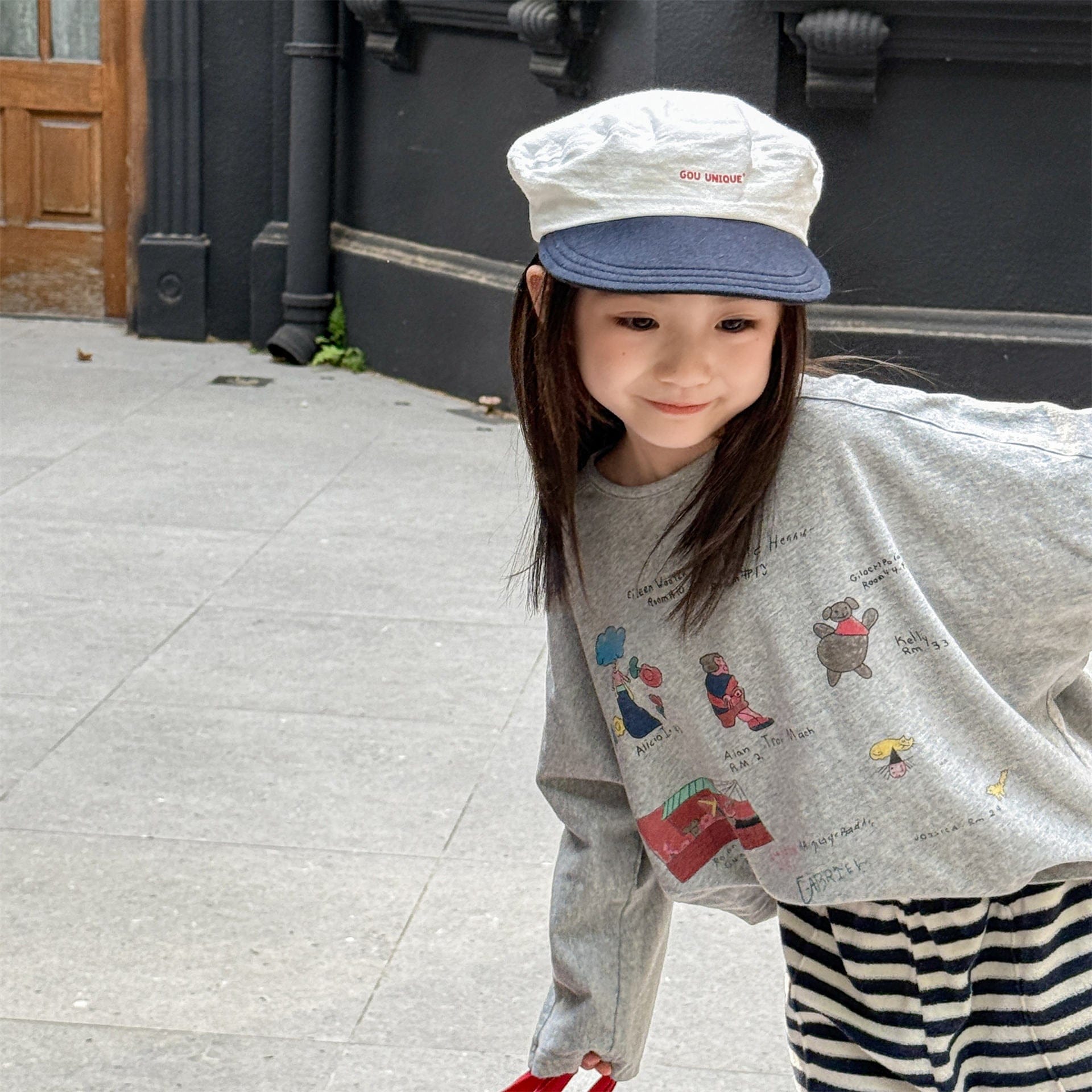 長袖Tシャツ イラストプリント長袖Tシャツ スウェット【mh0010807】