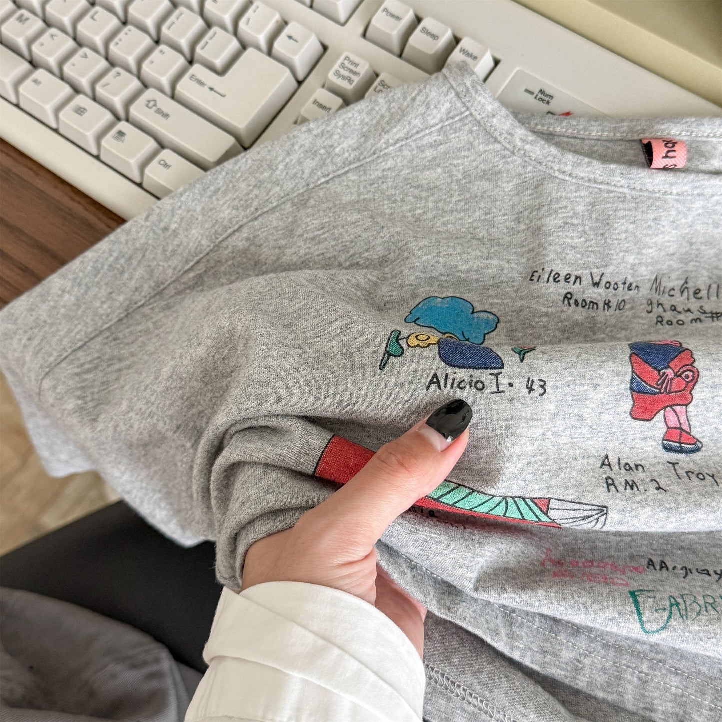 長袖Tシャツ イラストプリント長袖Tシャツ スウェット【mh0010807】