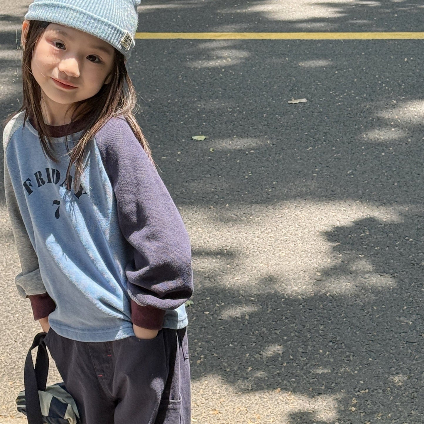 長袖Tシャツ ロゴプリント長袖スウェット ラグランTシャツ【mh0010812】