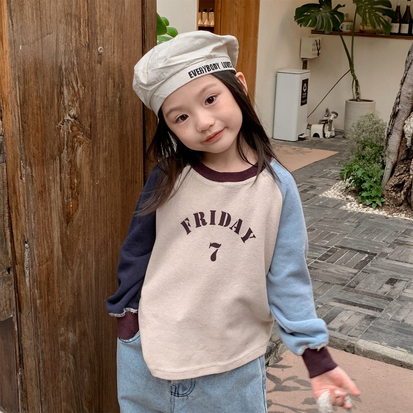 長袖Tシャツ ロゴプリント長袖スウェット ラグランTシャツ【mh0010812】