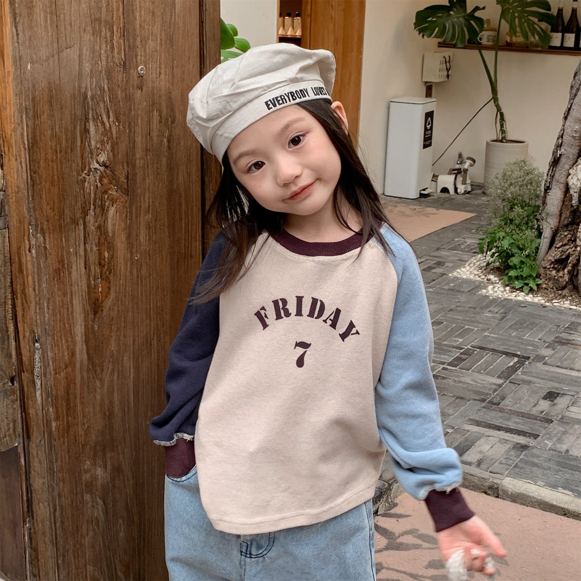 長袖Tシャツ ロゴプリント長袖スウェット ラグランTシャツ【mh0010812】