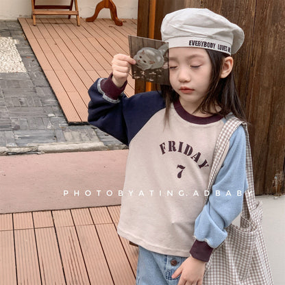 長袖Tシャツ ロゴプリント長袖スウェット ラグランTシャツ【mh0010812】