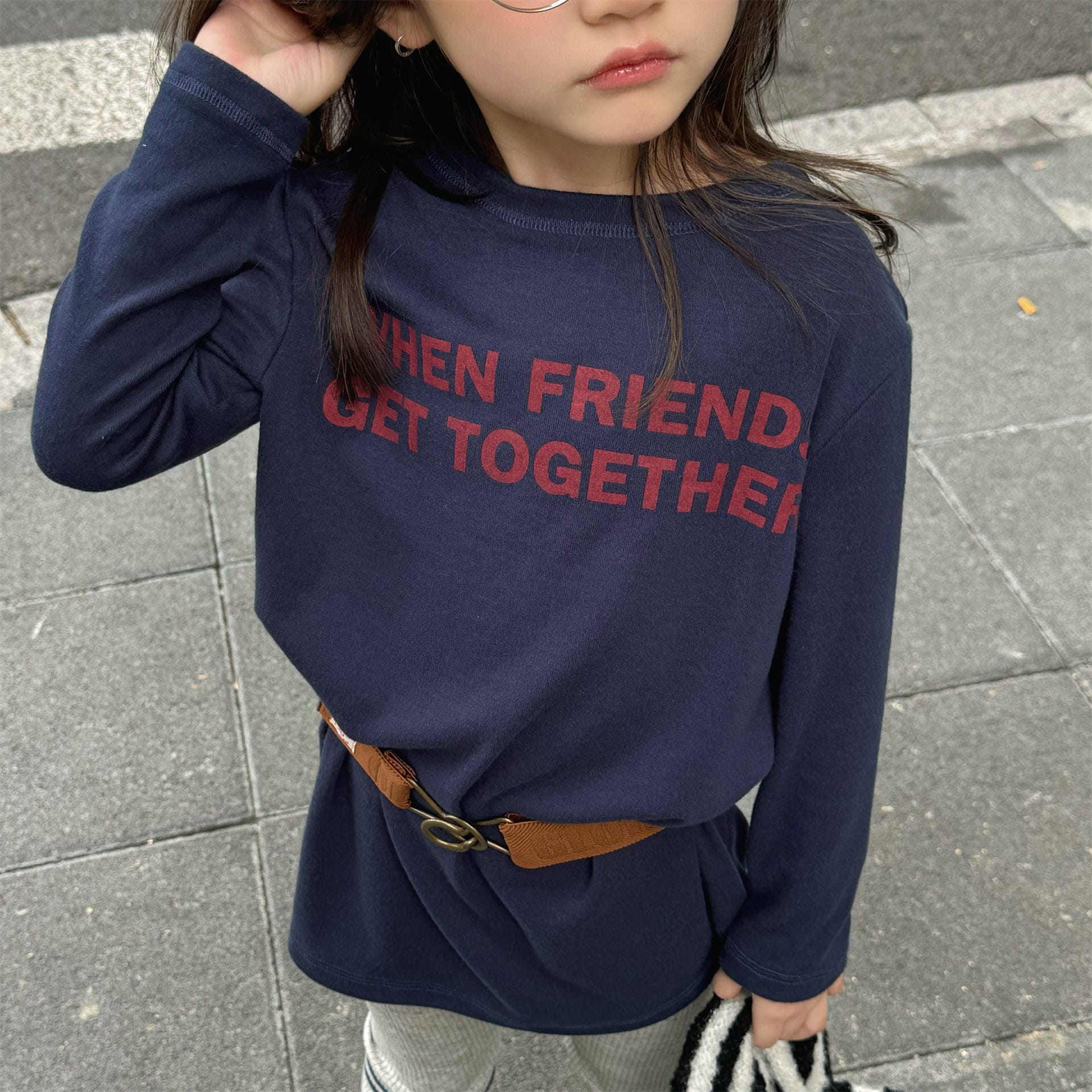 長袖Tシャツ ロゴプリント長袖Tシャツハイネックカットソー【mh0010913】