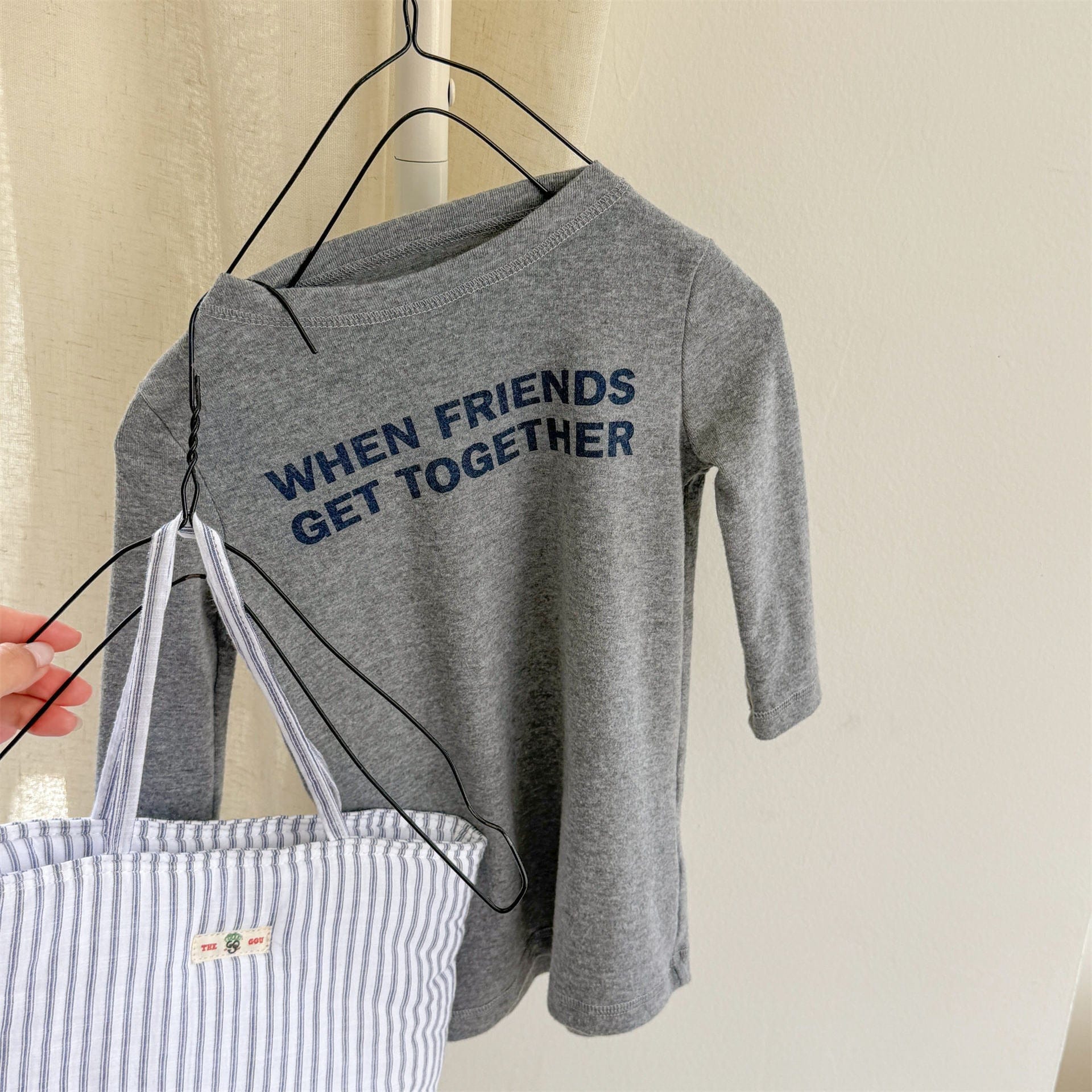 長袖Tシャツ ロゴプリント長袖Tシャツハイネックカットソー【mh0010913】