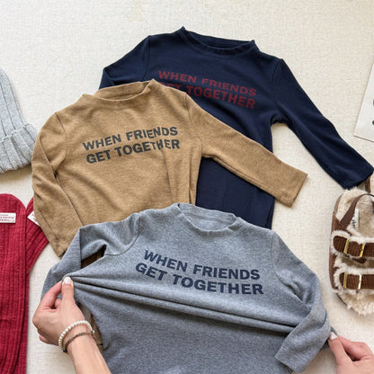 長袖Tシャツ ロゴプリント長袖Tシャツハイネックカットソー【mh0010913】