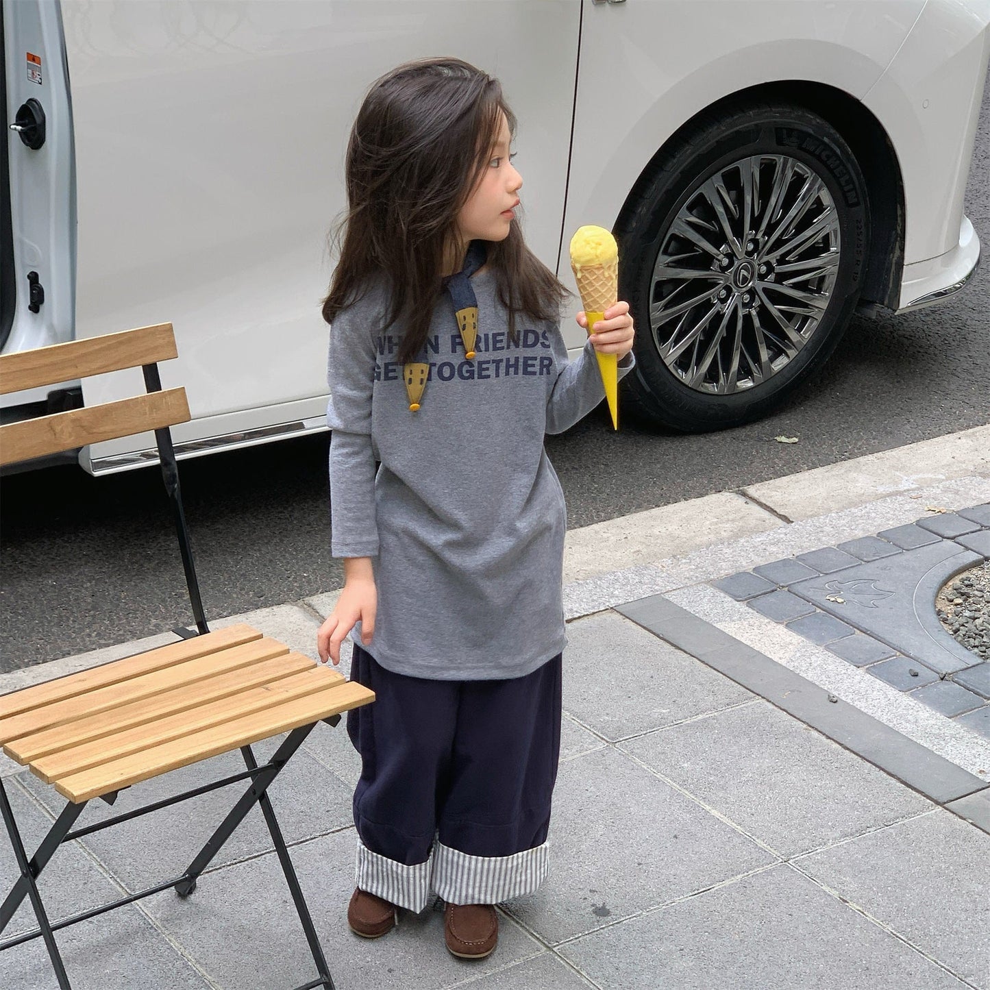 長袖Tシャツ ロゴプリント長袖Tシャツハイネックカットソー【mh0010913】