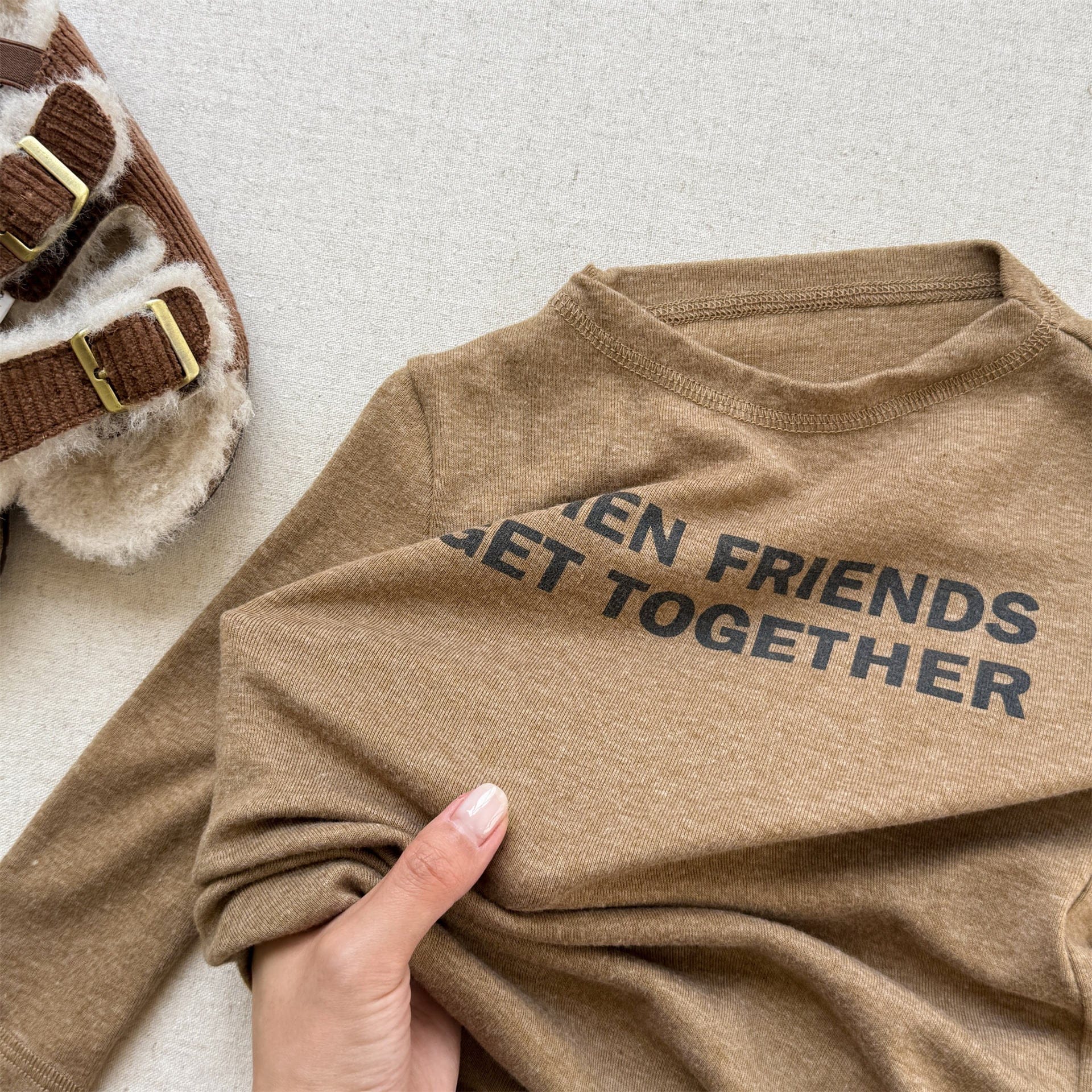 長袖Tシャツ ロゴプリント長袖Tシャツハイネックカットソー【mh0010913】