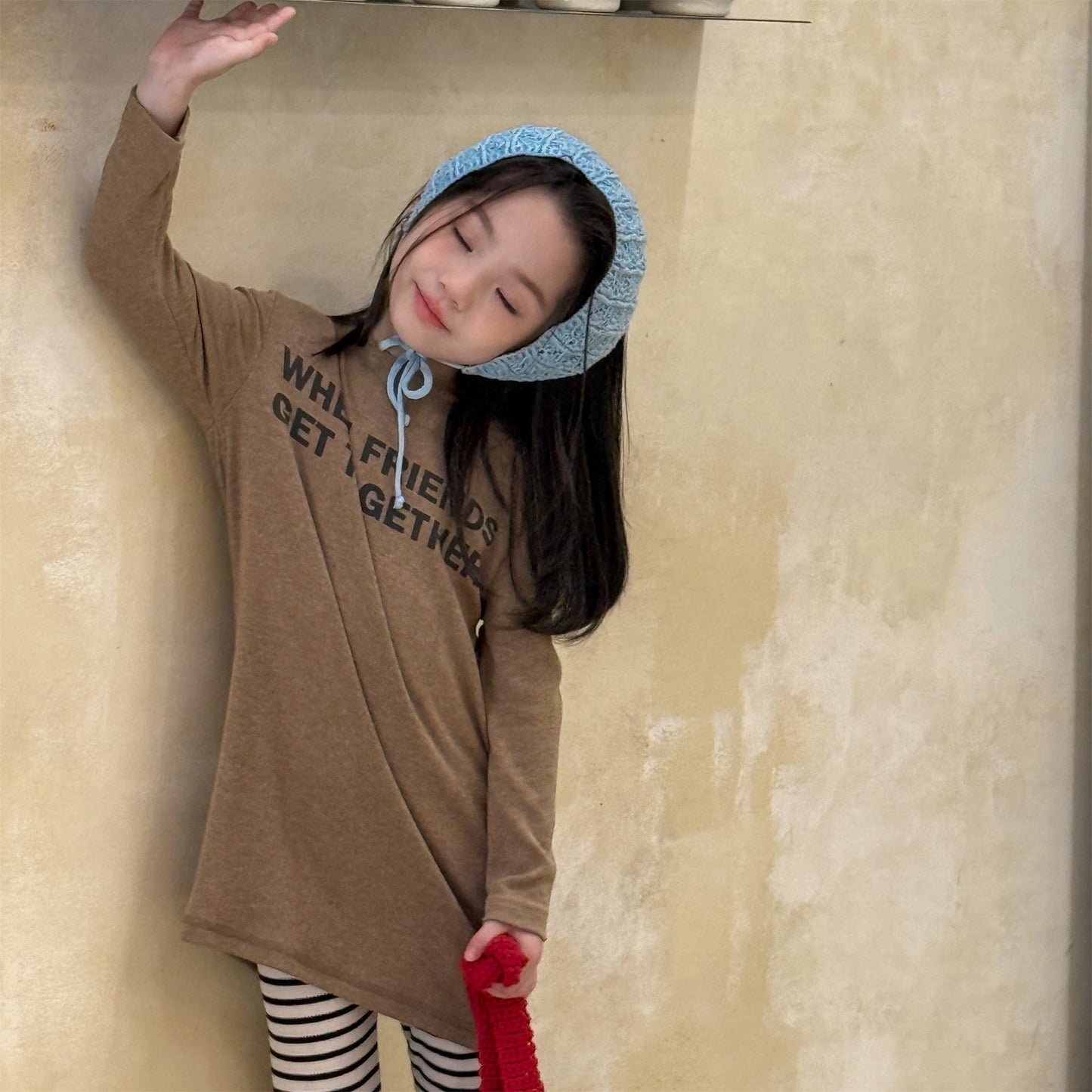 長袖Tシャツ ロゴプリント長袖Tシャツハイネックカットソー【mh0010913】