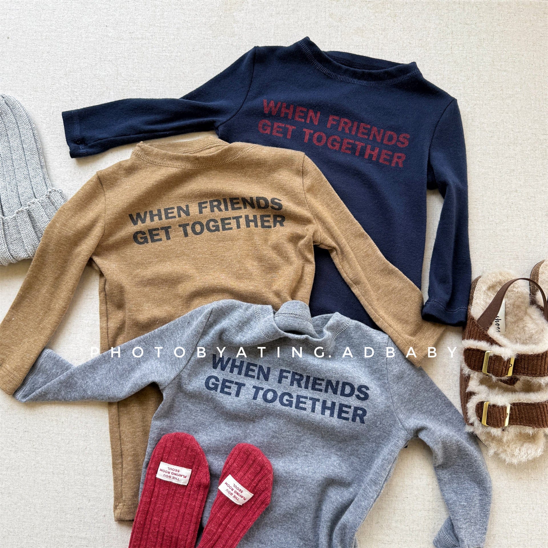 長袖Tシャツ ロゴプリント長袖Tシャツハイネックカットソー【mh0010913】