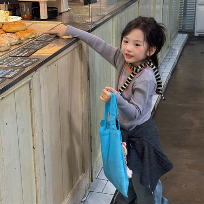 長袖Tシャツ ロゴプリント長袖リブTシャツダブルカラーパイピングトップス【mh0010914】