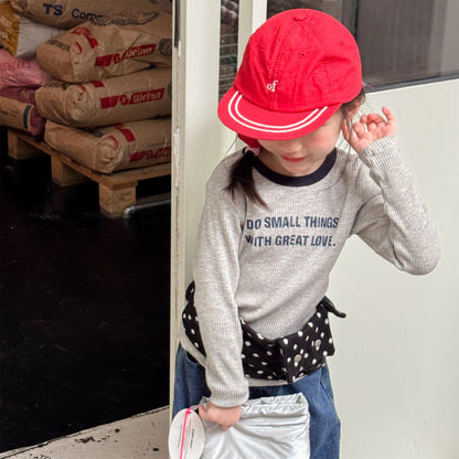 長袖Tシャツ ロゴプリント長袖リブTシャツダブルカラーパイピングトップス【mh0010914】