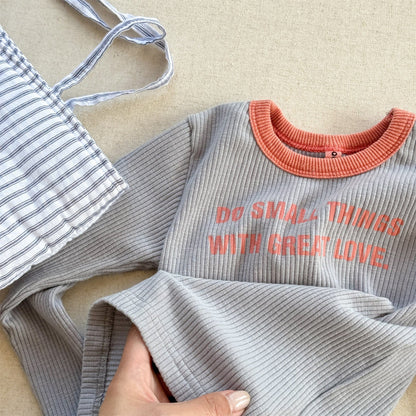 長袖Tシャツ ロゴプリント長袖リブTシャツダブルカラーパイピングトップス【mh0010914】