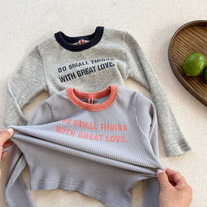 長袖Tシャツ ロゴプリント長袖リブTシャツダブルカラーパイピングトップス【mh0010914】