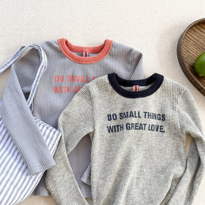 長袖Tシャツ ロゴプリント長袖リブTシャツダブルカラーパイピングトップス【mh0010914】