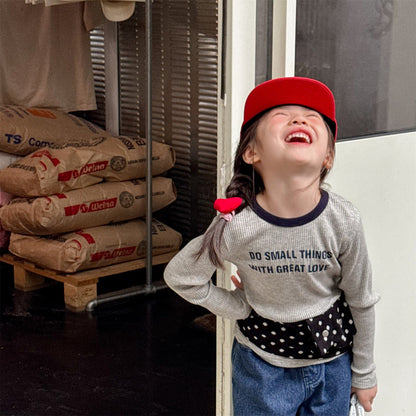 長袖Tシャツ ロゴプリント長袖リブTシャツダブルカラーパイピングトップス【mh0010914】