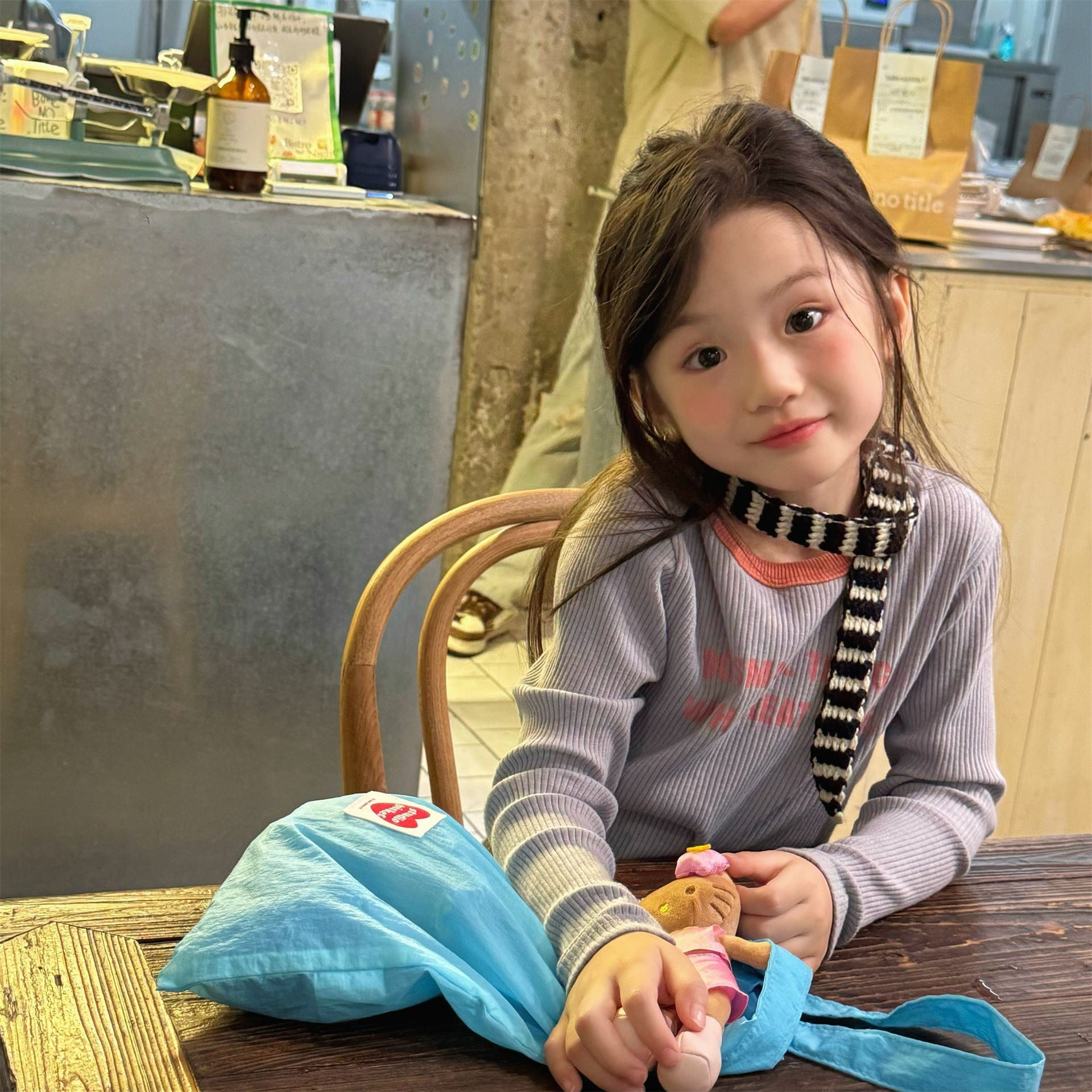 長袖Tシャツ ロゴプリント長袖リブTシャツダブルカラーパイピングトップス【mh0010914】