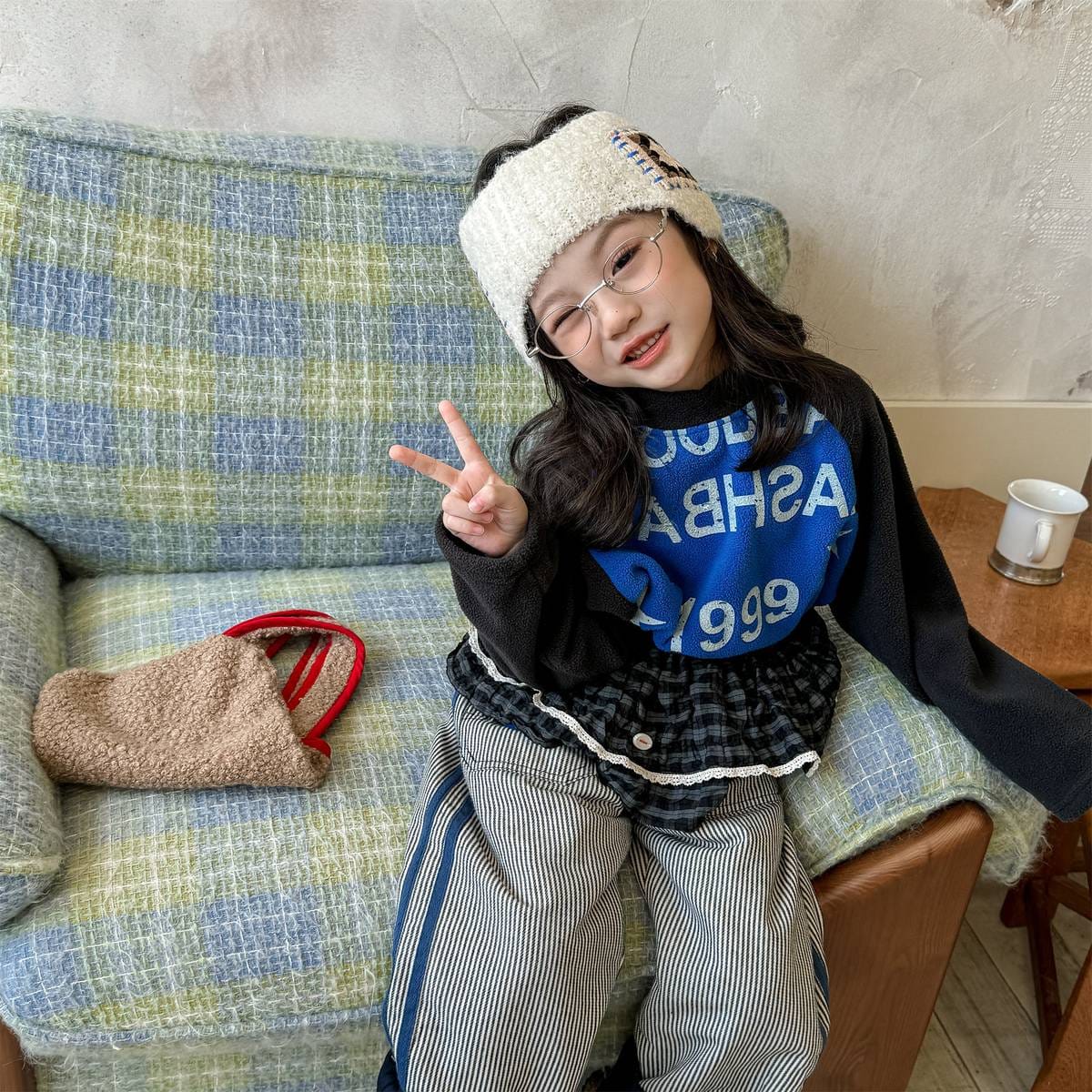 長袖Tシャツ 長袖Tシャツ フリース素材 ラグラン袖 プリントロゴ ハイネック【mh0011410】