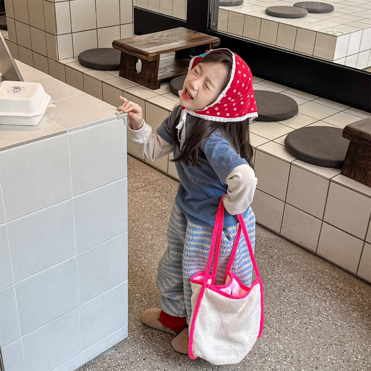 長袖Tシャツ 長袖Tシャツ 裏起毛 ハイネック ドッグプリント インナー【mh0011417】