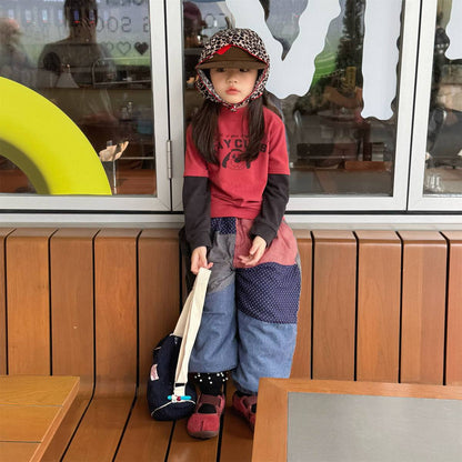 長袖Tシャツ 長袖Tシャツ 裏起毛 ハイネック ドッグプリント インナー【mh0011417】