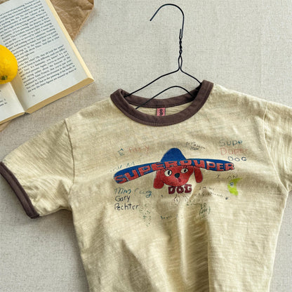 半袖Tシャツ Yellow / 80cm キャラクタープリント半袖Tシャツ【mh0010129】