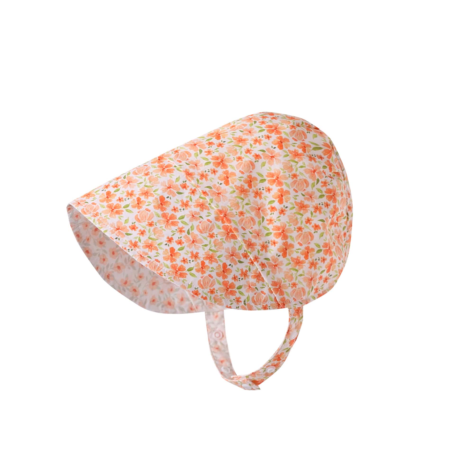 Adjustable Wide Brim Cotton Bonnet ボタニカル サンハット 日除け防止【mh0013494】 Beitaoya ベビー用帽子