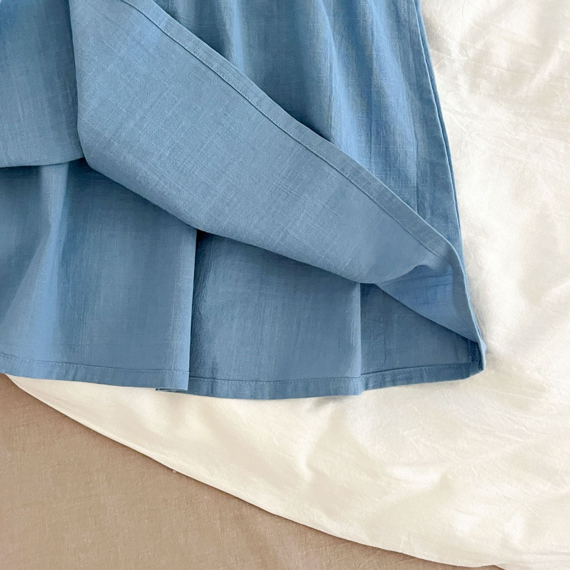 長袖ロンパース Embroidered Lapel Dress Bodysuit 刺繍襟ワンピース ロンパース【mh0012242】