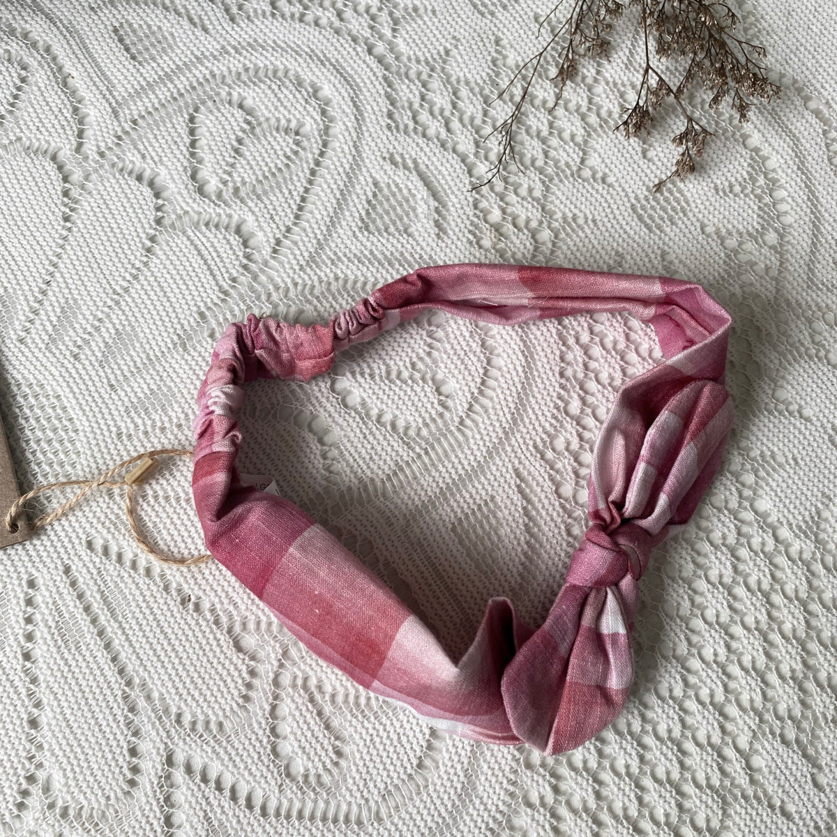 al agua patos | Bamboo Cotton Gingham Headband バンブーコットンギンガムチェックヘアバンド【mh0020154】 mamahalo shop