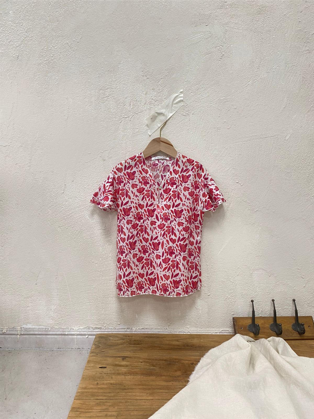 al agua patos | Gauze Cotton Floral Print Shirt ガーゼコットンプリントシャツ【mh0020158】 mamahalo shop