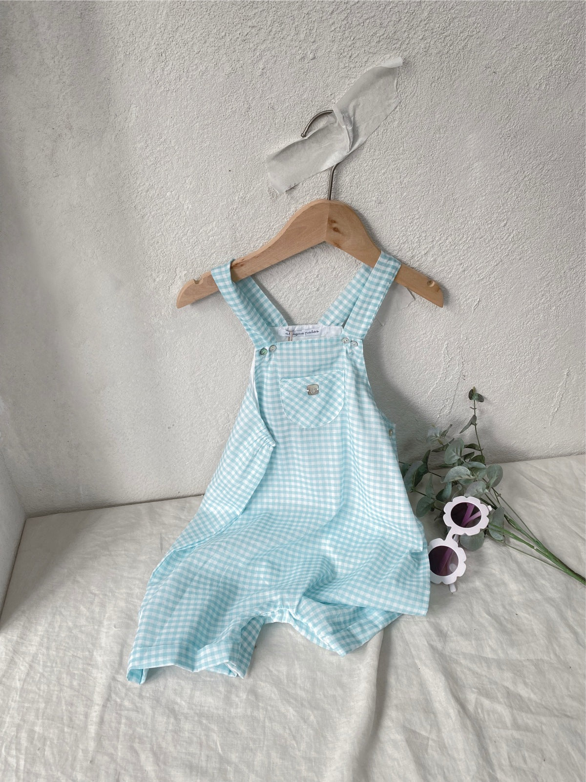 al agua patos | Gauze Cotton Gingham Overalls ガーゼコットンギンガムチェックオーバーオール【mh0020151】 mamahalo shop