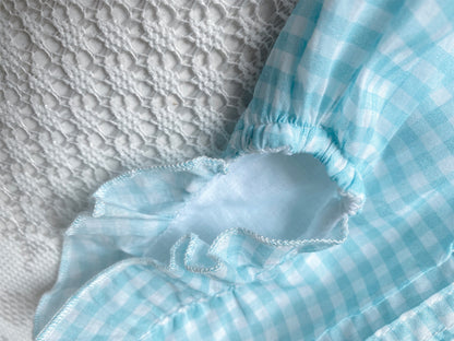 al agua patos | Gauze Cotton Gingham Romper ガーゼコットンギンガムチェックロンパース【mh0020150】 al agua patos