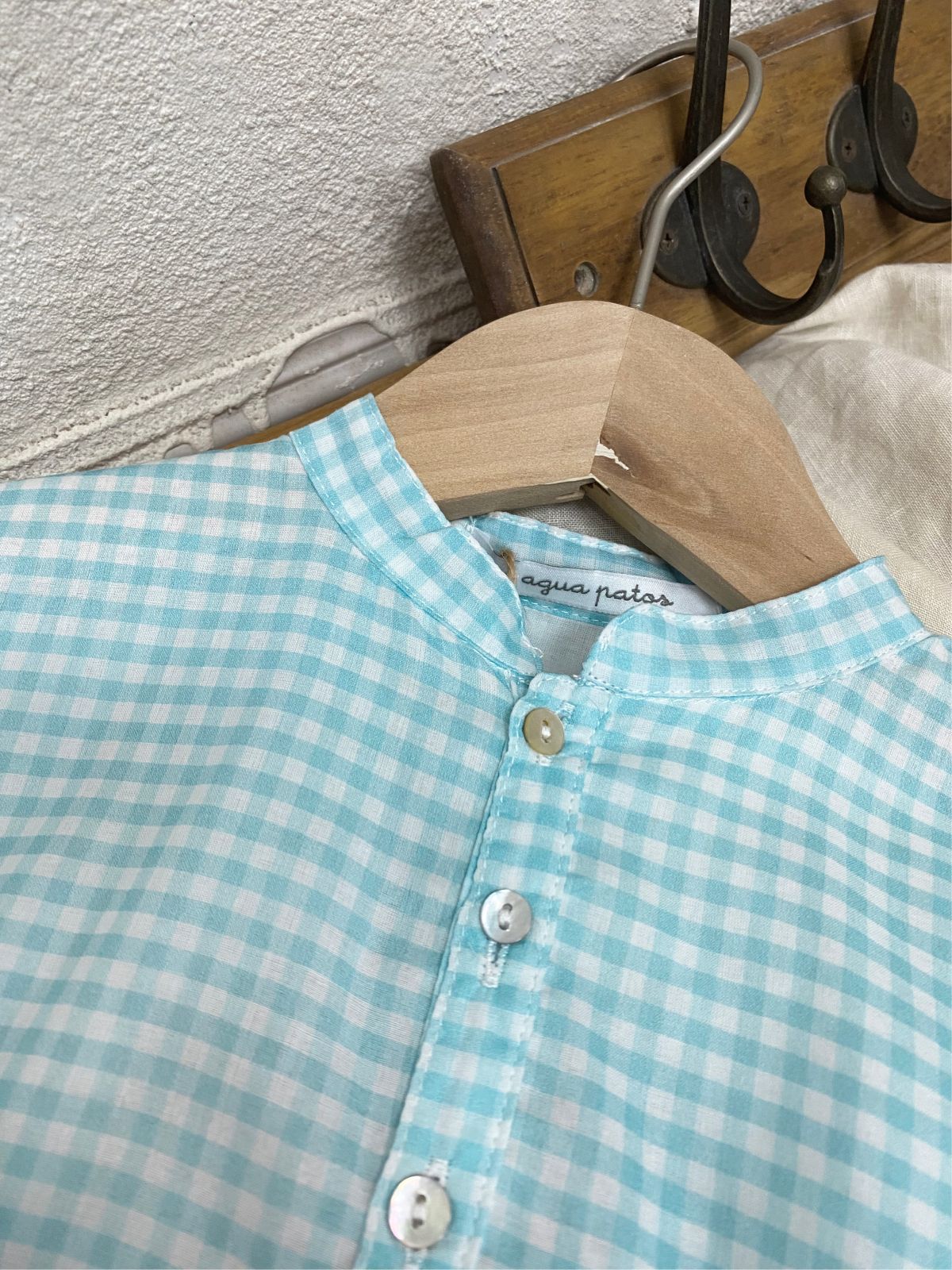 al agua patos | Gauze Cotton Gingham Shirt ガーゼコットンギンガムチェックシャツ【mh0020155】 mamahalo shop