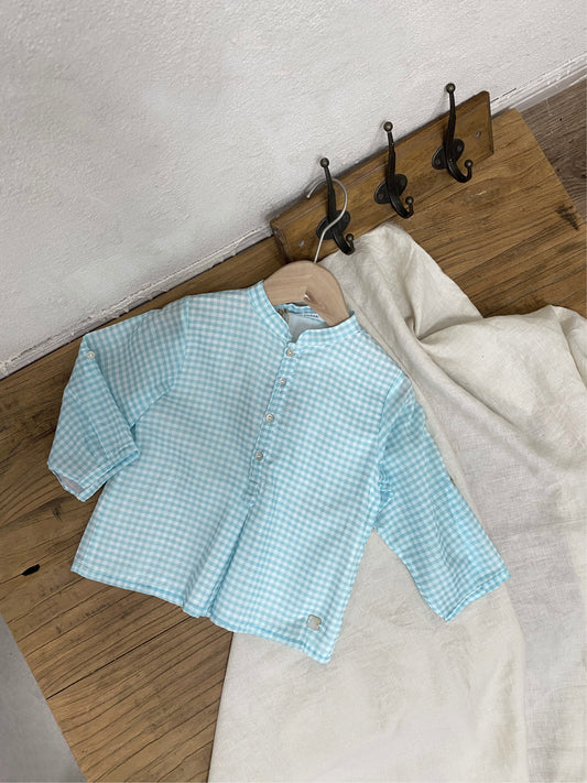 al agua patos | Gauze Cotton Gingham Shirt ガーゼコットンギンガムチェックシャツ【mh0020155】 mamahalo shop