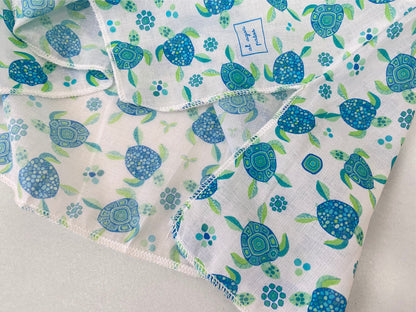 al agua patos | Gauze Cotton Turtle Print Shirt ガーゼコットンプリントシャツ【mh0020156】 al agua patos 長袖シャツ・ブラウス