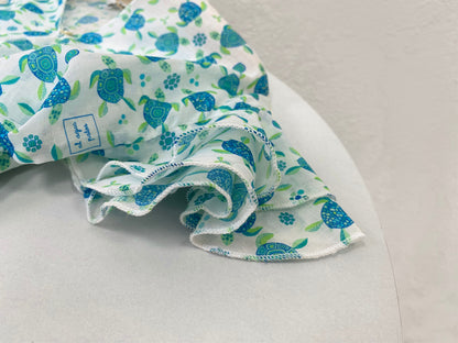 al agua patos | Gauze Cotton Turtle Print Shirt ガーゼコットンプリントシャツ【mh0020156】 al agua patos 長袖シャツ・ブラウス