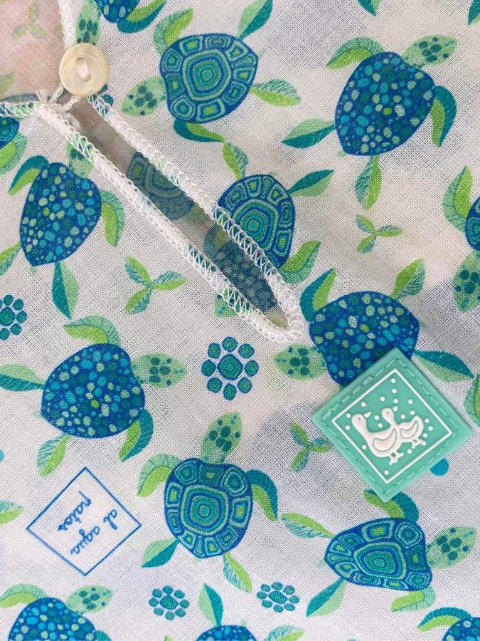 al agua patos | Gauze Cotton Turtle Print Shirt ガーゼコットンプリントシャツ【mh0020156】 mamahalo shop