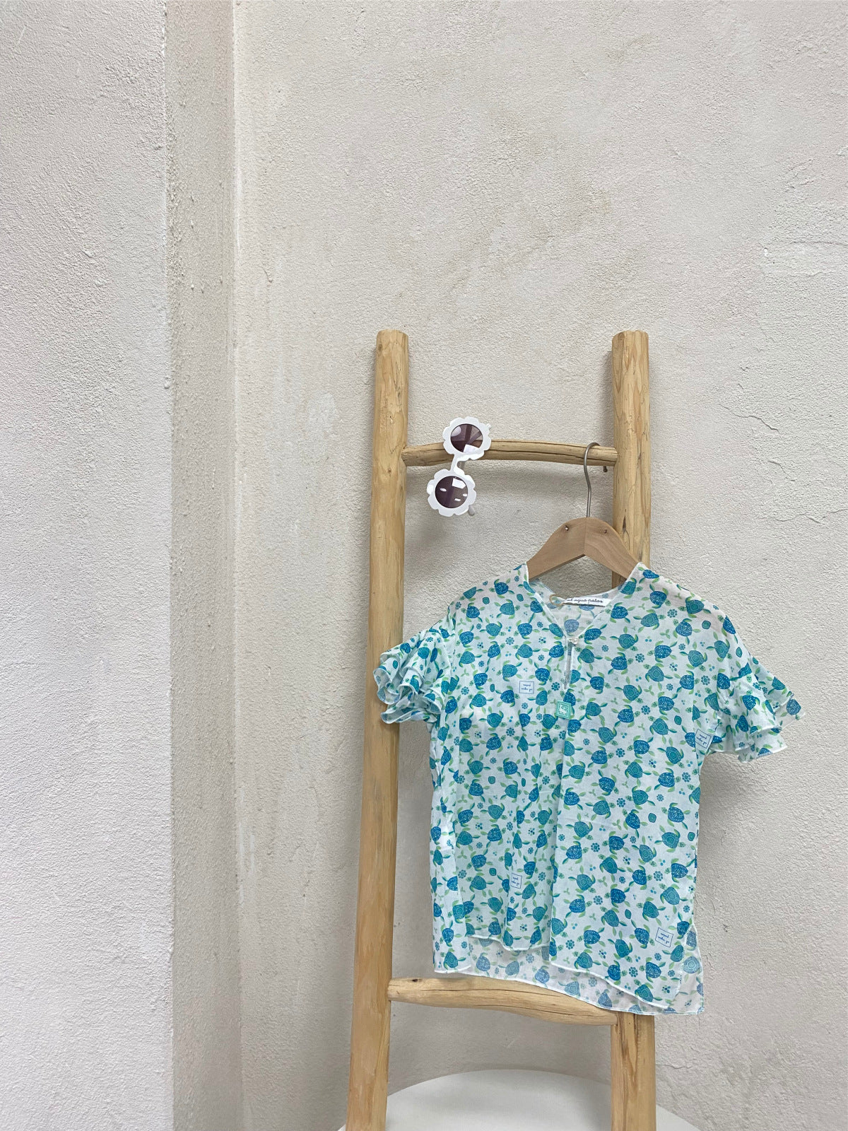 al agua patos | Gauze Cotton Turtle Print Shirt ガーゼコットンプリントシャツ【mh0020156】 mamahalo shop