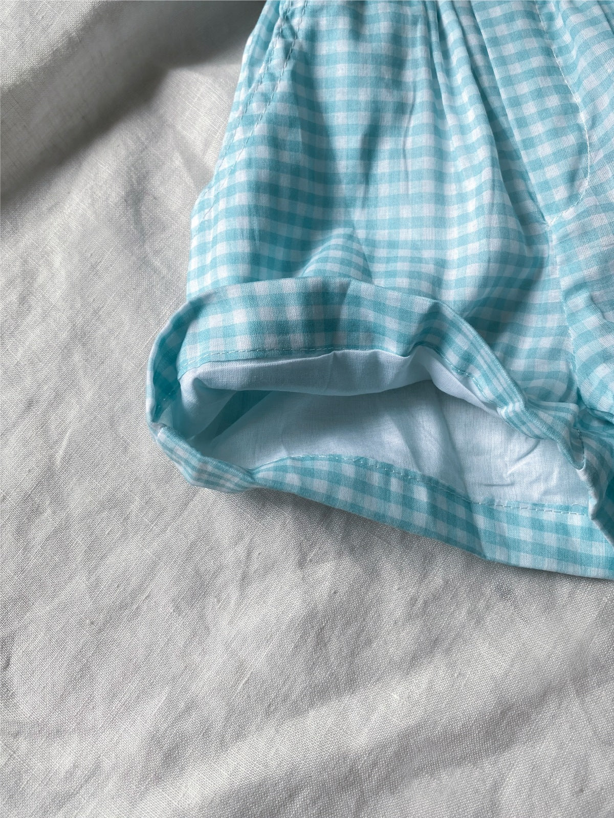 al agua patos | Gingham Plaid Cotton Shorts ギンガムチェックショートパンツ【mh0020160】 al agua patos ハーフパンツ・ショートパンツ