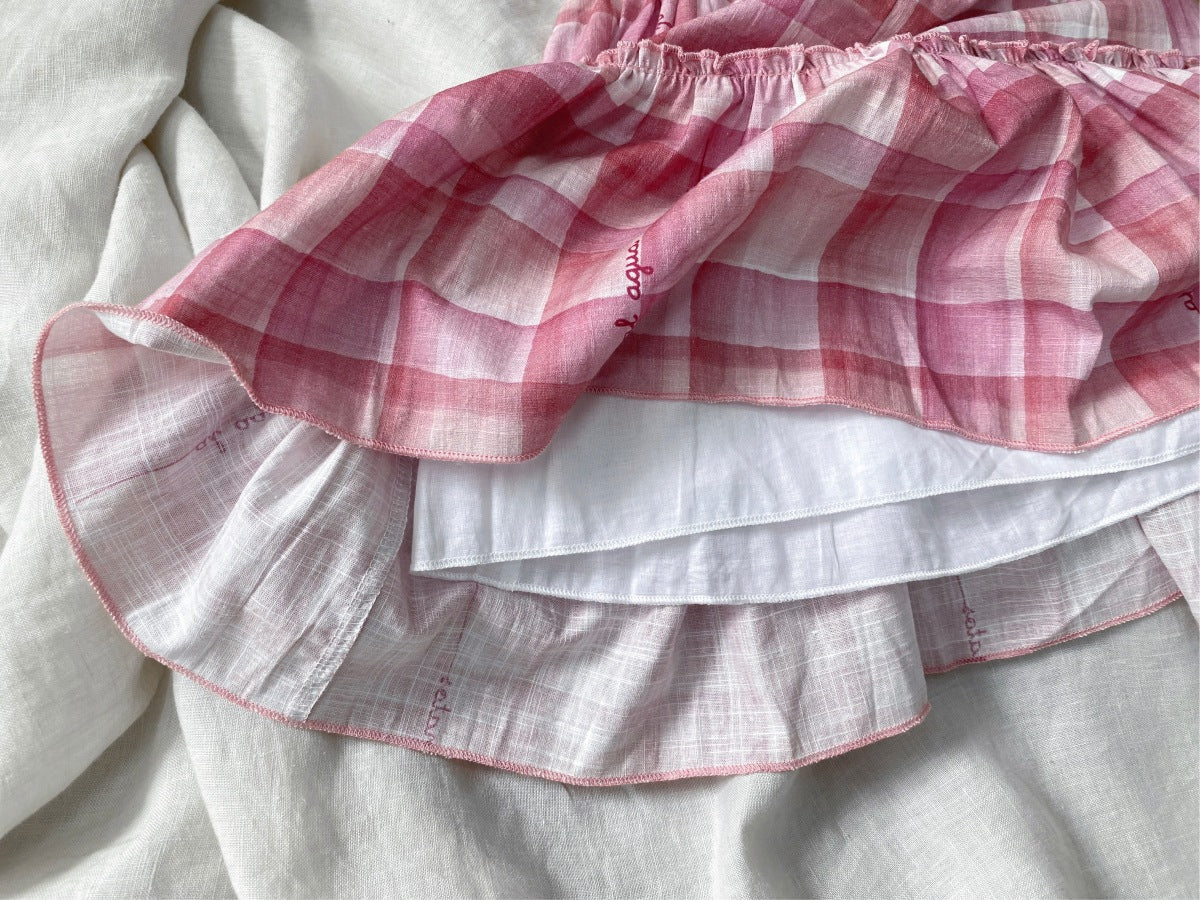 al agua patos | Slub Cotton Gingham Sundress スラブコットンギンガムチェックサマードレス【mh0020149】 al agua patos ノースリーブワンピース