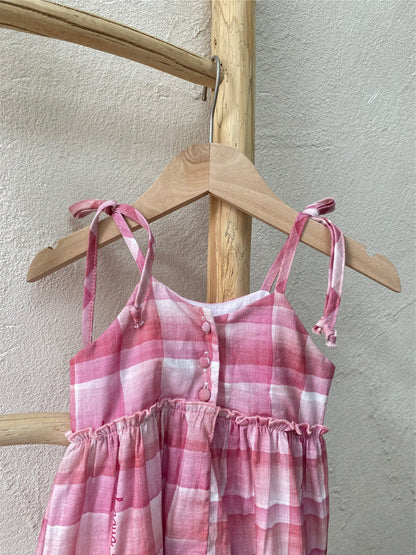 al agua patos | Slub Cotton Gingham Sundress スラブコットンギンガムチェックサマードレス【mh0020149】 al agua patos ノースリーブワンピース