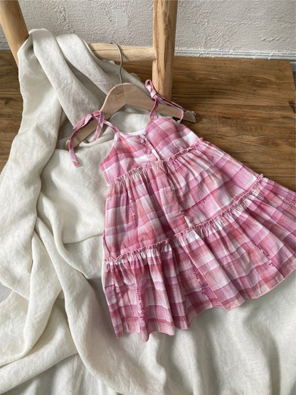 al agua patos | Slub Cotton Gingham Sundress スラブコットンギンガムチェックサマードレス【mh0020149】 al agua patos ノースリーブワンピース