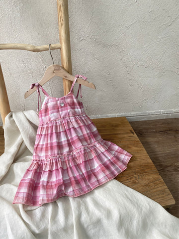 al agua patos | Slub Cotton Gingham Sundress スラブコットンギンガムチェックサマードレス【mh0020149】 mamahalo shop