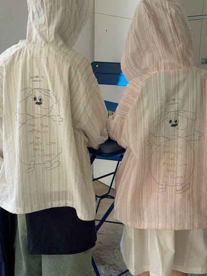 Alphabet Cartoon Hooded Jacket プリント フード付きジャケット【mh0012366】 KUMAI.KIDS