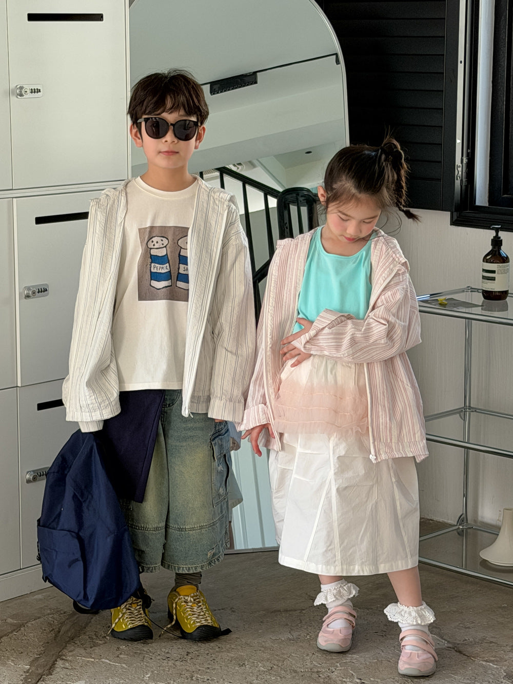 Alphabet Cartoon Hooded Jacket プリント フード付きジャケット【mh0012366】 KUMAI.KIDS