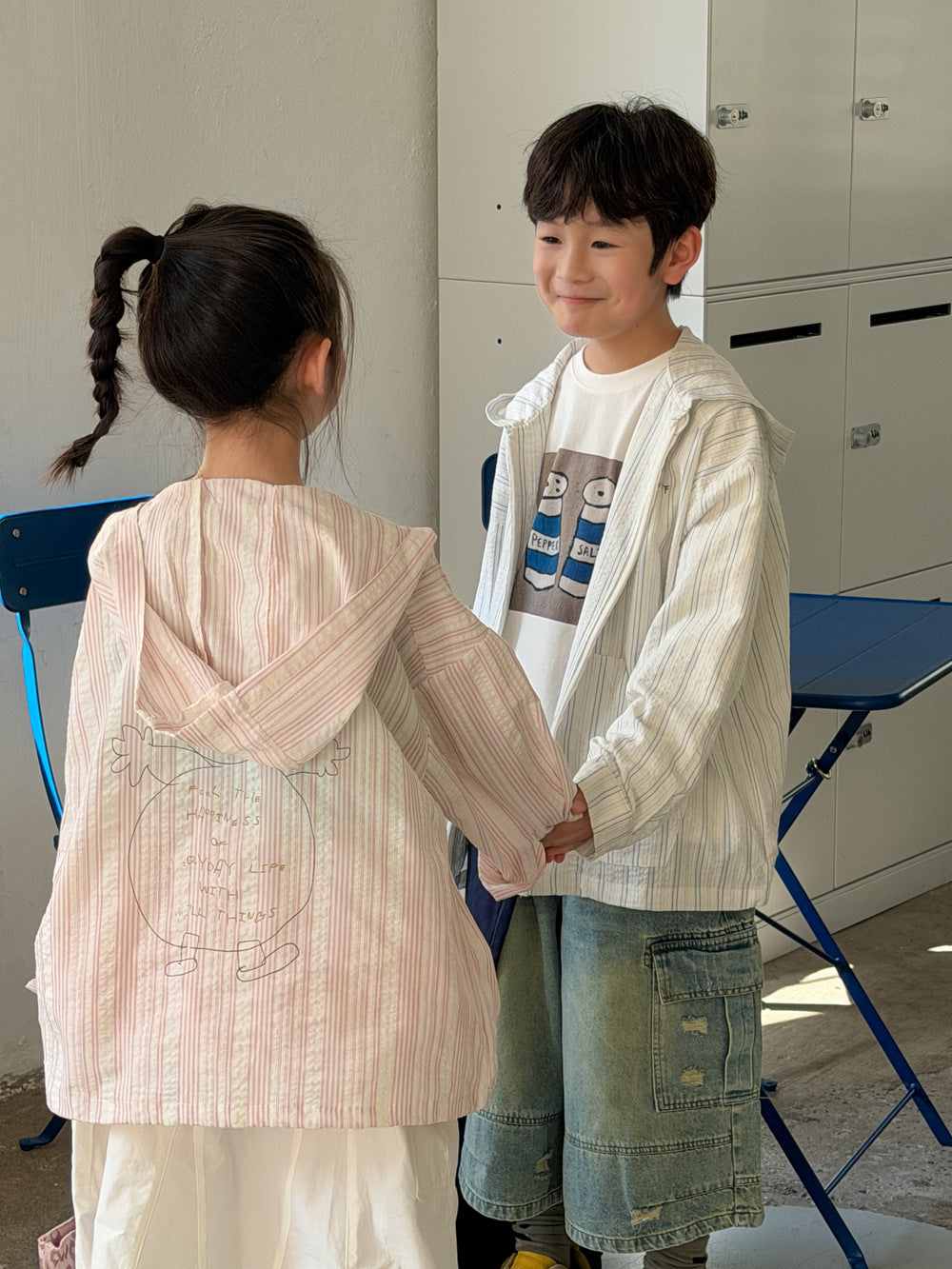 Alphabet Cartoon Hooded Jacket プリント フード付きジャケット【mh0012366】 KUMAI.KIDS