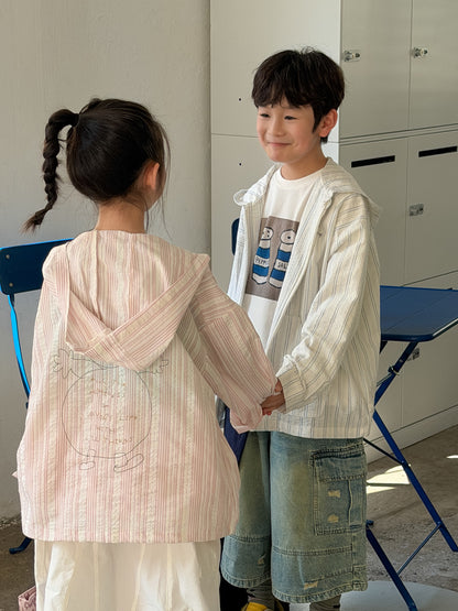 Alphabet Cartoon Hooded Jacket プリント フード付きジャケット【mh0012366】 KUMAI.KIDS